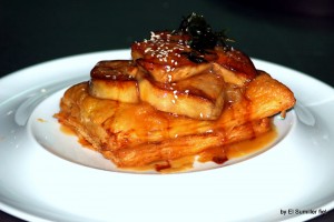 Tatin de foie y toffe.