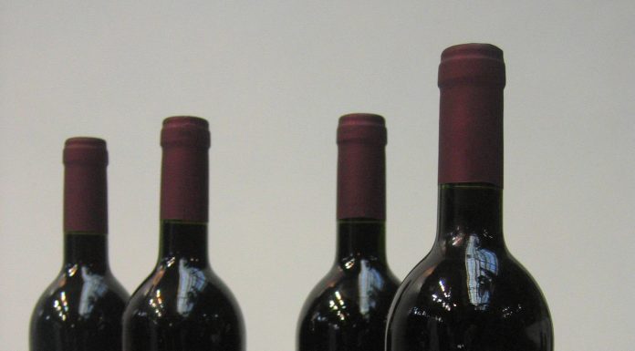 Botellas de vino tinto DO La Mancha