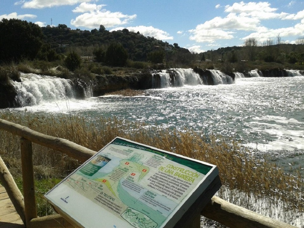Imágen tomada en 2013, con el gran nivel de las aguas. Foto, página Oficial del Parque Natural Lagunas de Ruidera