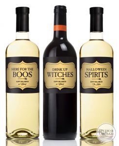 Halloween Wine Label