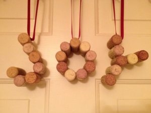 Christmas DIY cork words