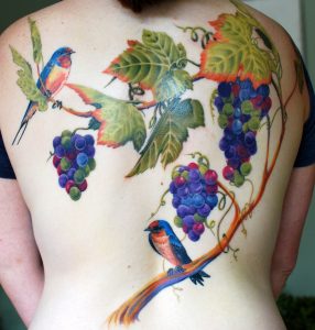 Wine tattoo - grapes