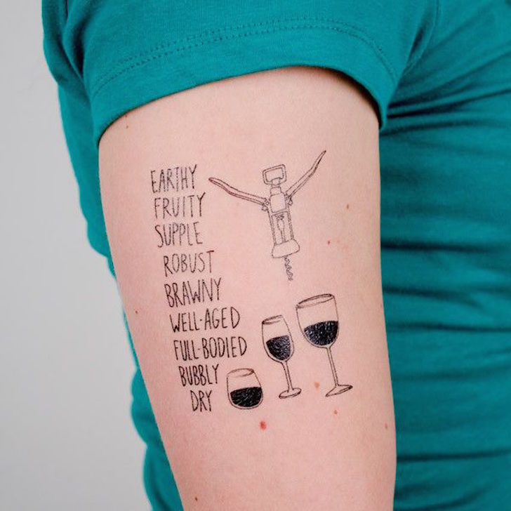 Wine tattoo - others. 