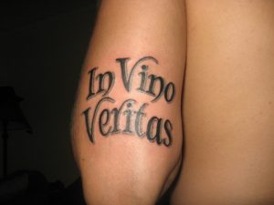 wine tattoo - quote