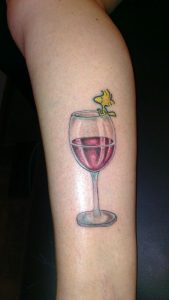 Wine tattoo - glass