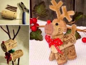 Christmas DIY cork reindeer