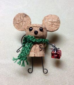 Christmas DIY cork mouse
