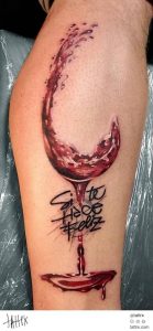 Wine tattoo - abstract