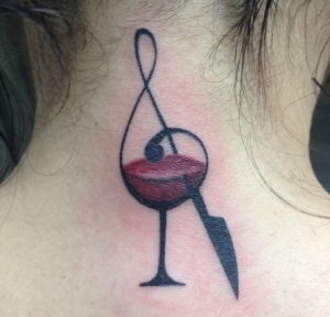 Wine tattoo - abstract