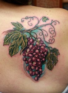 Wine tattoo - grapes