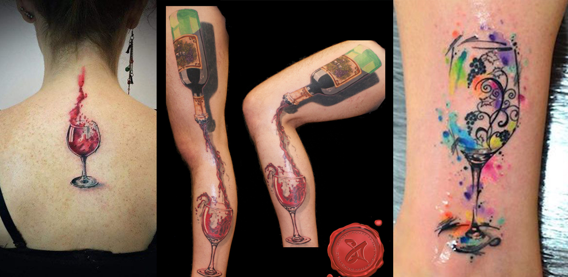 Red wine tattoo by Roy Tsour | Photo 32177