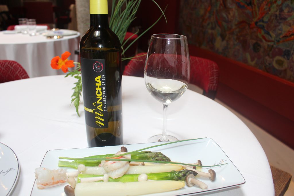 Vino blanco y verdura