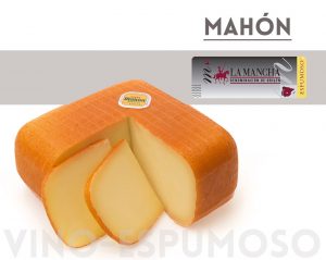 quesos de mahon con espumosos DO La mancha