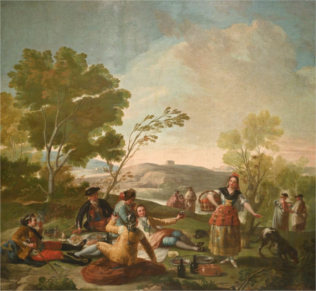 'La merienda'. Goya. 1776.