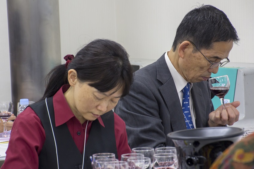 Wine tasting during the last Foodex Japan in 2018