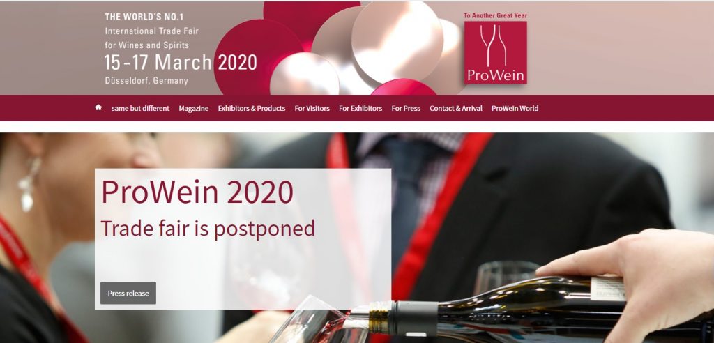 Imagen de Prowein 2020 extraída de la web