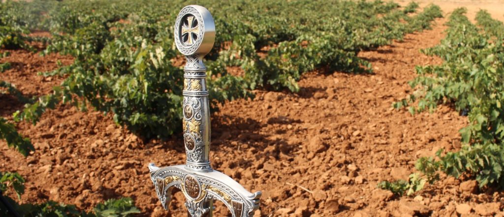Espada en el viñedo de La Mancha