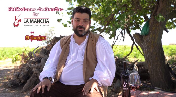 Jesús Arenas como Sancho en una viña para los vinos de La Mancha