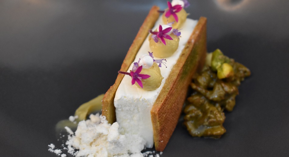 Postre del Restaurante 'Azafrán' en la Ruta del vino de La Mancha