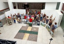 Foto de familia del VI Concurso de Pintura Rápida 'Vinos de La Mancha'