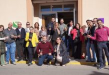 Pedro Muñoz acoge el encuentro de los socios de la Ruta del vino de La Mancha. Foto de familia del encuentro de los socios de la ruta