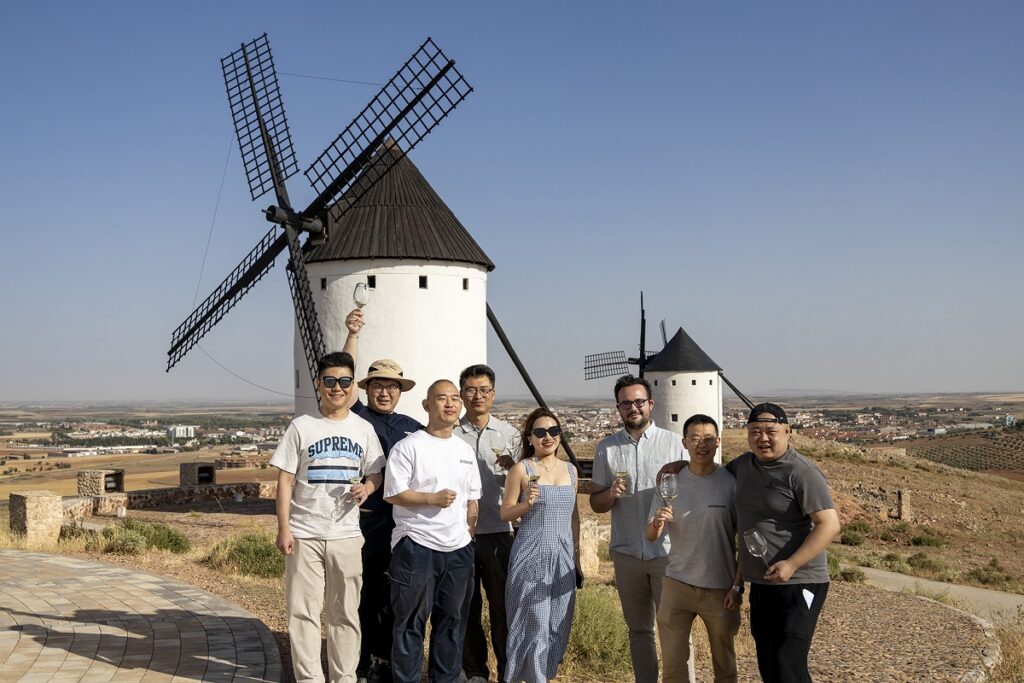 Junto a los molinos de viento